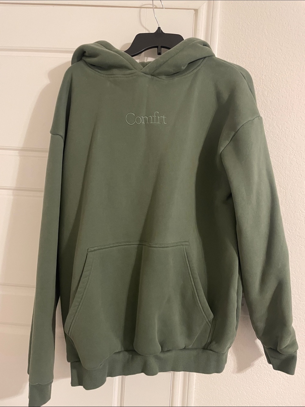 Comfit Olive Green Crewneck Hoodie – Men's Pullover